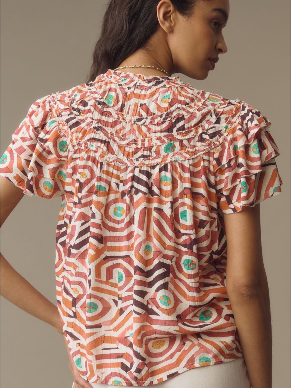 Anthropologie Ruffle Top - Picture 3 of 9
